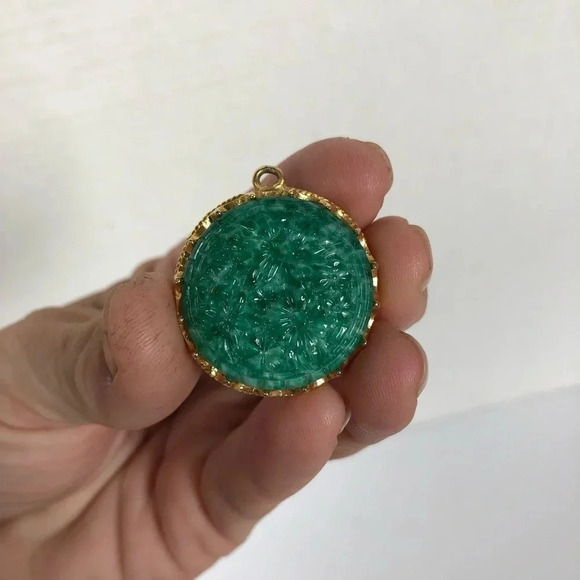 Vintage Floral Framed Pendant - Picture 5 of 8